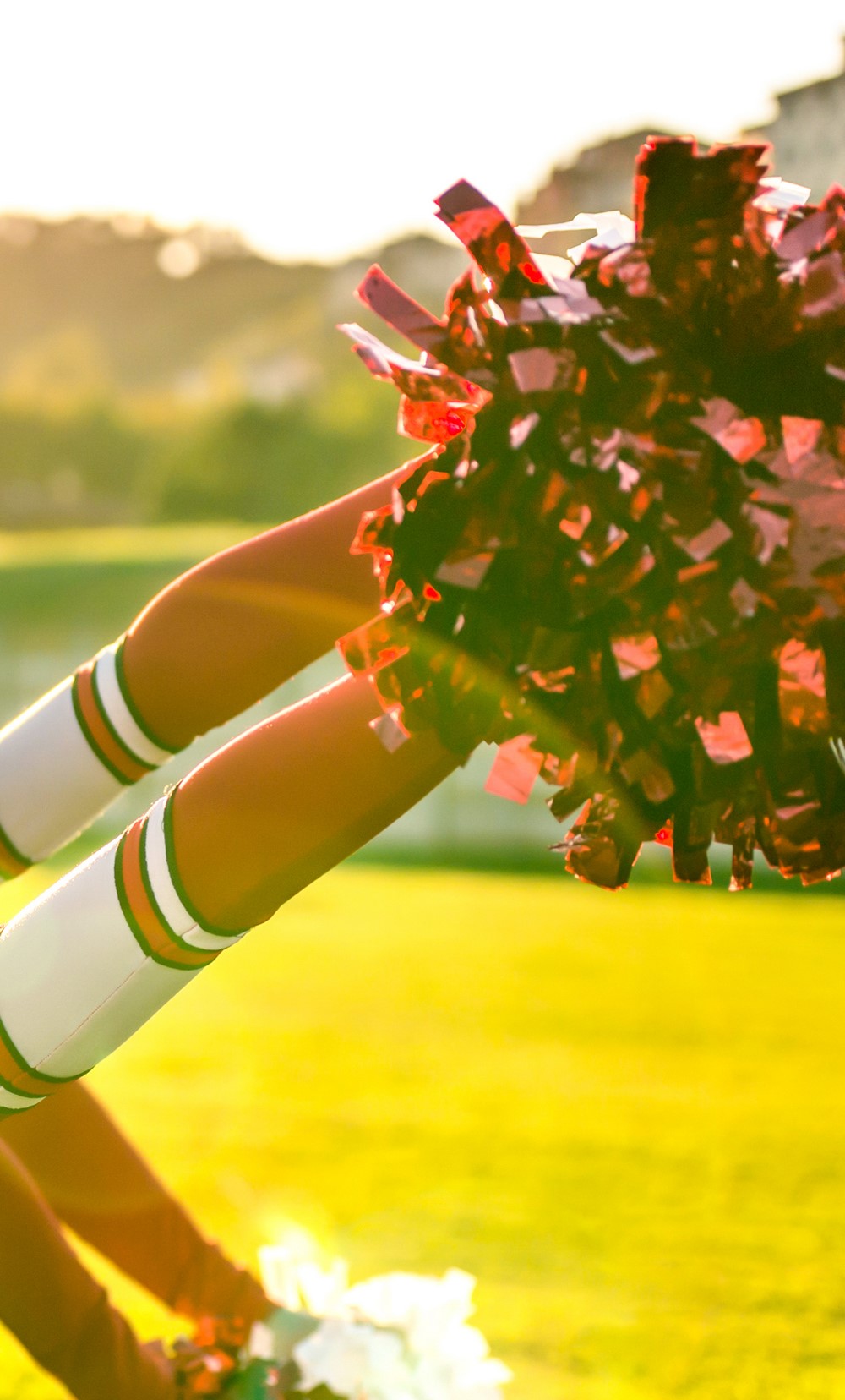 Portrait of a cheerleeder in action